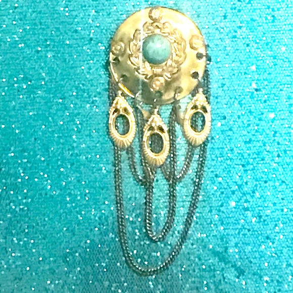 Designer Patti Horn Enameled Brooch - Picture 2 of 7